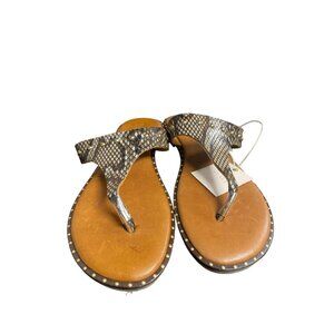 Sophia Milano Women's Snakeskin like Shoes/ Thong Sandals Size 8 SKU 1822